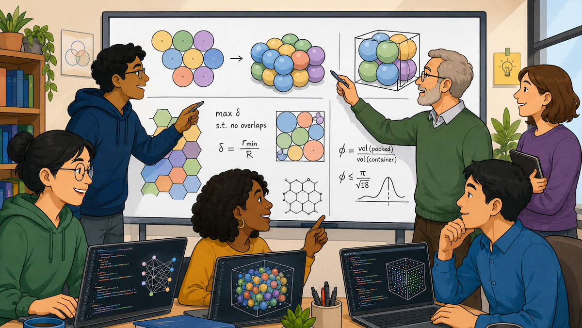 Mathematicians and AI engineers working together to solve a problem in Packing Theory