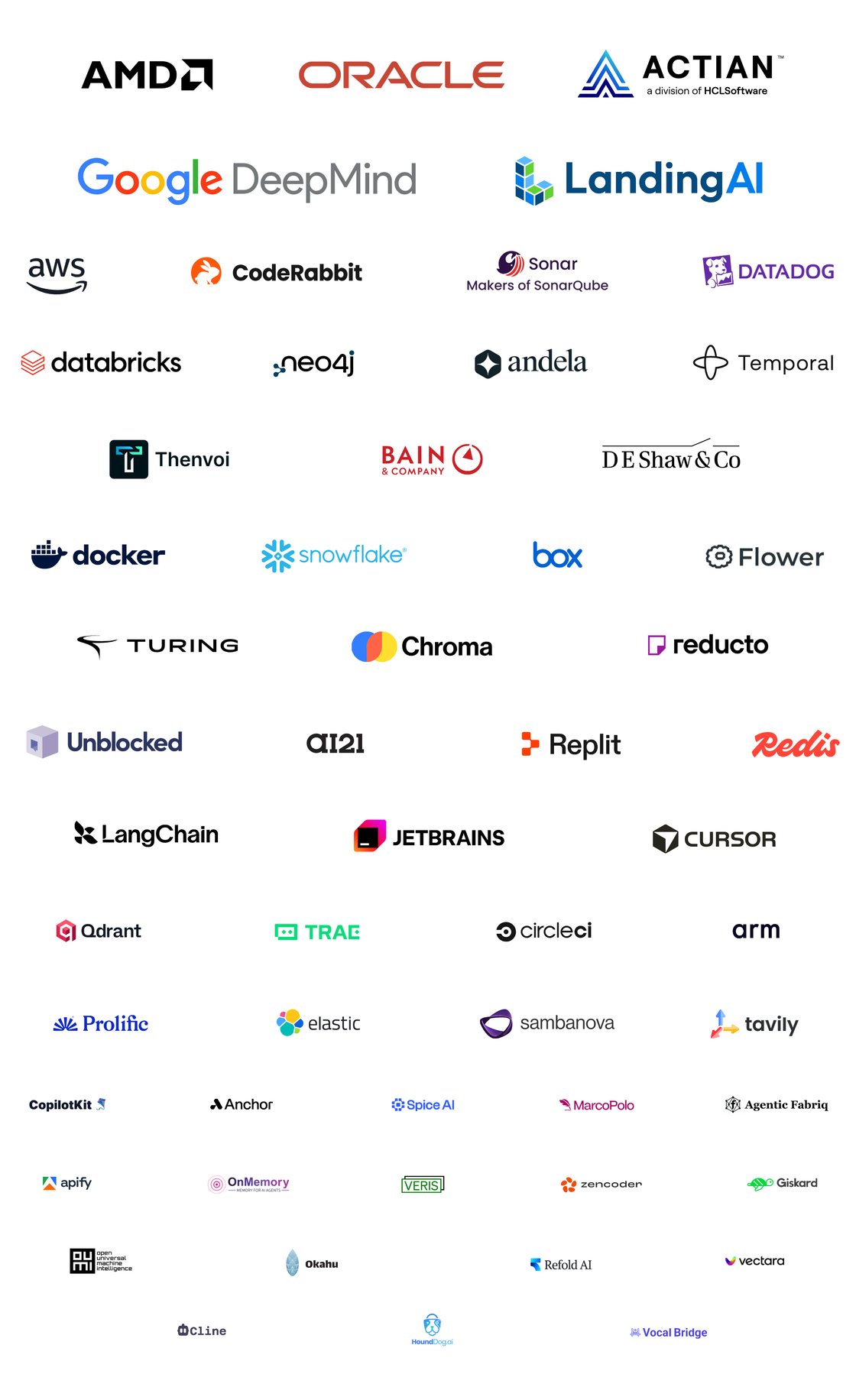 Sponsor logos AI Dev 26 x SF