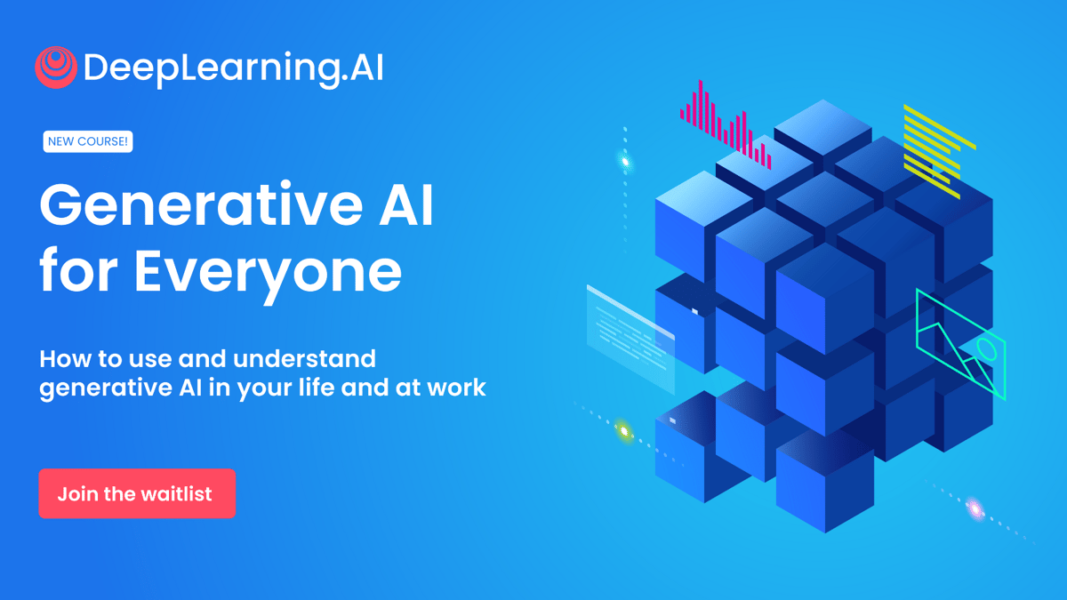 Generative AI for Everyone course promo banner