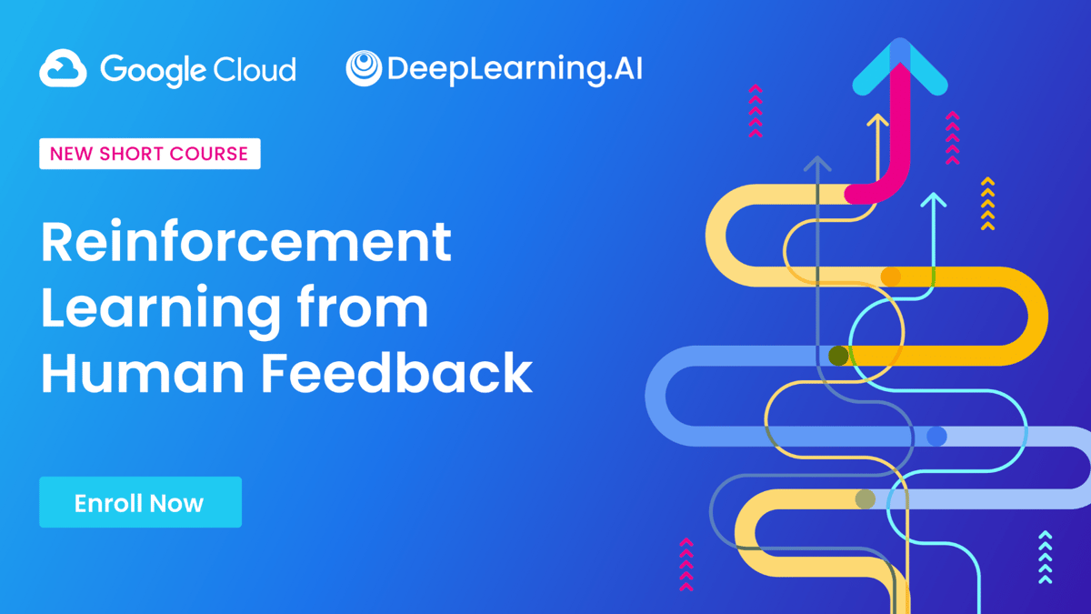 Reinforcement Learning from Human Feedback course promotional banner