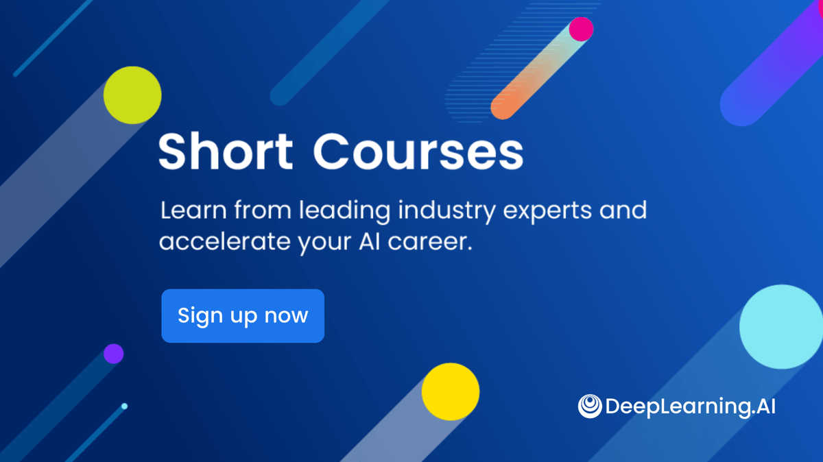 DeepLearning.AI Short Courses banner