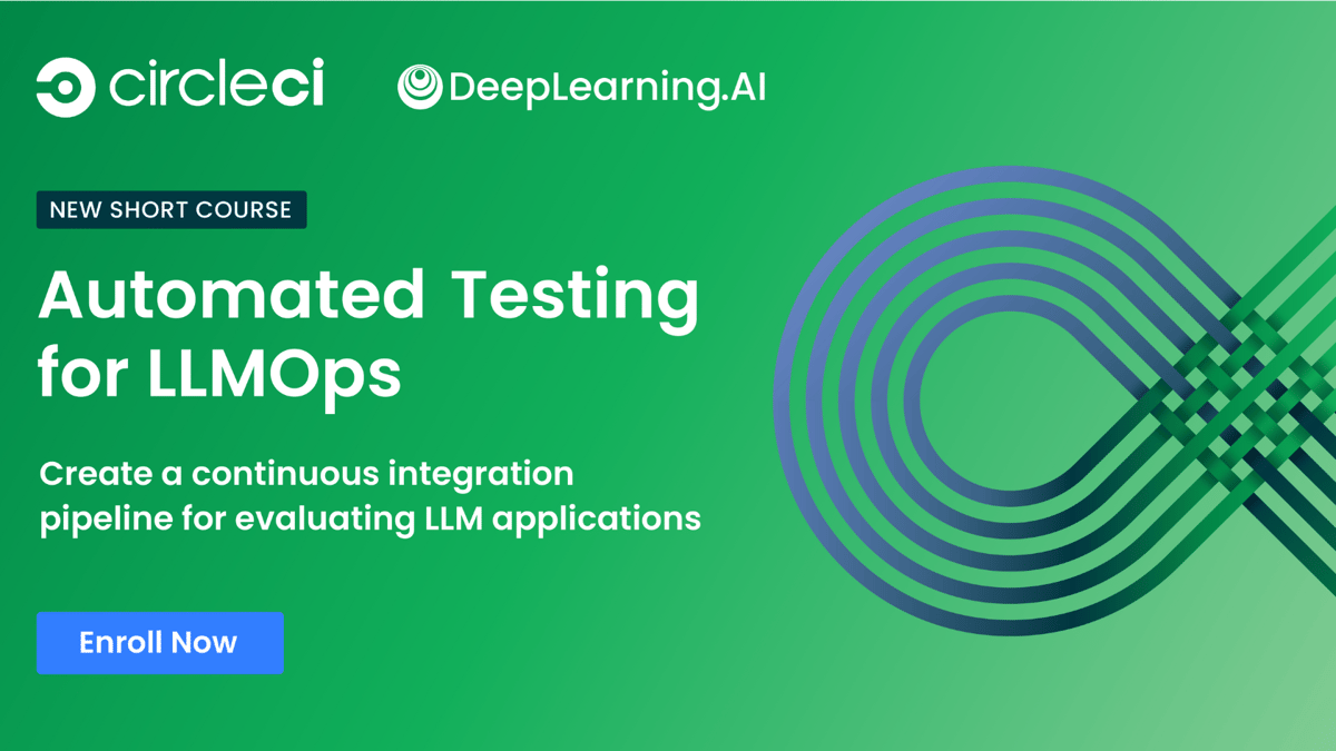 Automated Testing for LLMOps short course banner