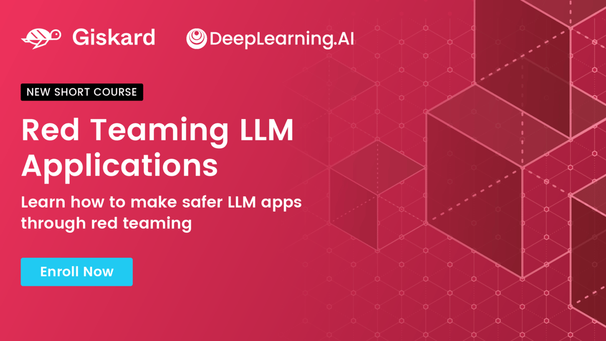 Red Teaming LLM Applications course promo banner