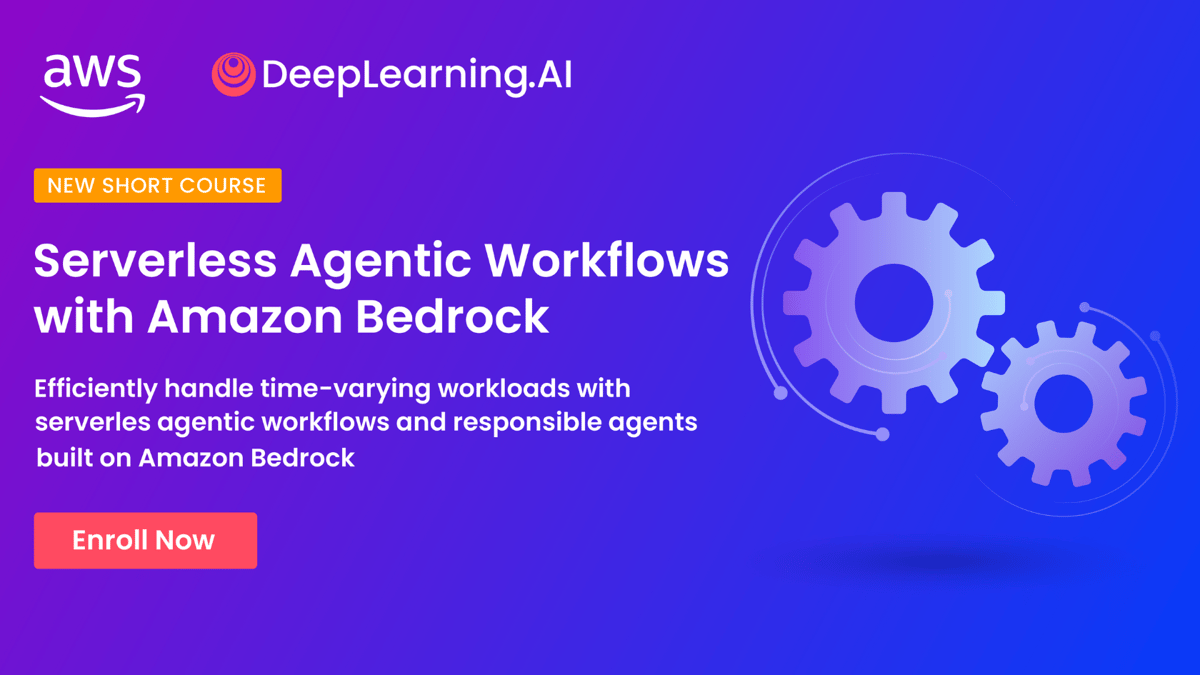 Promo banner for "Serverless Agentic Workflows with Amazon Bedrock"