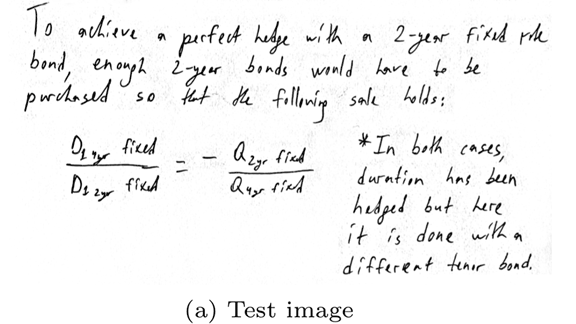 Two images showing the process of turning handwriting into text 