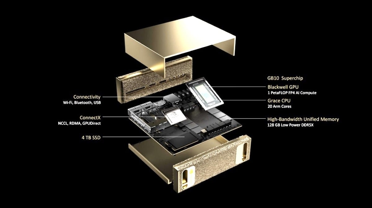 GB10 Superchip architecture with Blackwell GPU and Grace CPU.